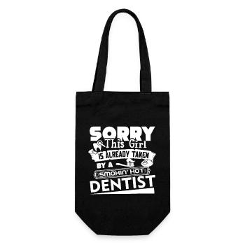 Dentist Taken By Smokin Hot Dentist - Gift Bag for Bottles - black - Front