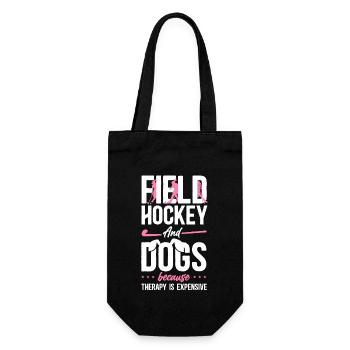 Field Hockey Dog Field Hockey And - Gift Bag for Bottles - black - Front