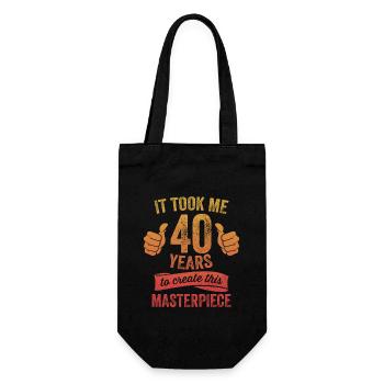 Drôle 40 ans blague 40e anniversaire gag fier - Sac à bouteille - noir - Devant