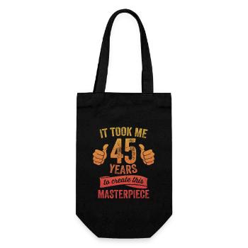 Drôle 45 ans blague 45e anniversaire gag fierté - Sac à bouteille - noir - Devant