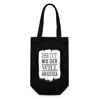 perserkatze seekatze geschenk spruch streunerkatze - Geschenkbeutel für Flaschen - Schwarz - Vorne