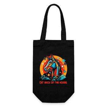 Back in the saddle, back on the horse - Gift Bag for Bottles - black - Front