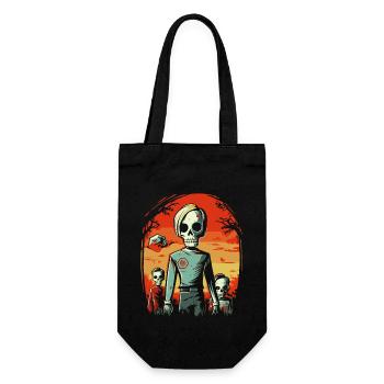 Dessin animé Anime Manga Zombie Goule Amis - Sac à bouteille - noir - Devant