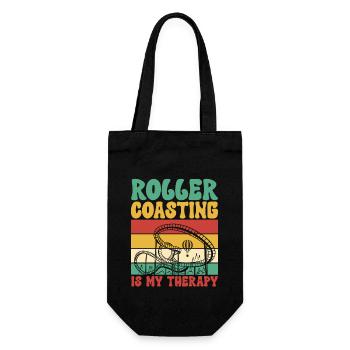Roller Coaster Roller Coaster Amusement Park - Gift Bag for Bottles - black - Front