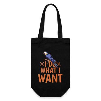 I Do What I Want Bird Avian Parrot Owner - Gift Bag for Bottles - black - Front
