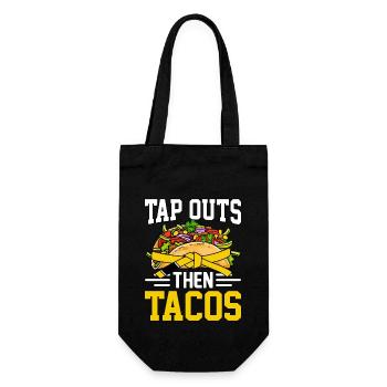 Tap Outs then Tacos BJJ - Geschenkbeutel für Flaschen - Schwarz - Vorne