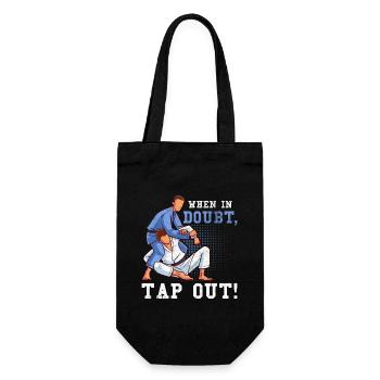 When in doubt tap out - Geschenkbeutel für Flaschen - Schwarz - Vorne