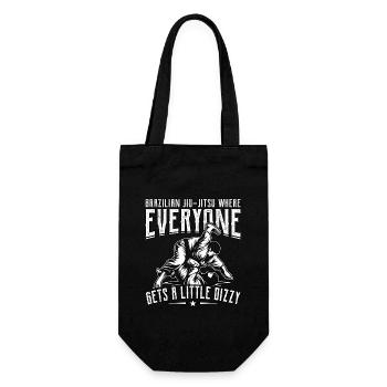Brazilian Jiu-Jitsu where everyone gets a little - Geschenkbeutel für Flaschen - Schwarz - Vorne