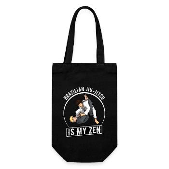 Brazilian Jiu-Jitsu is my Zen - Geschenkbeutel für Flaschen - Schwarz - Vorne