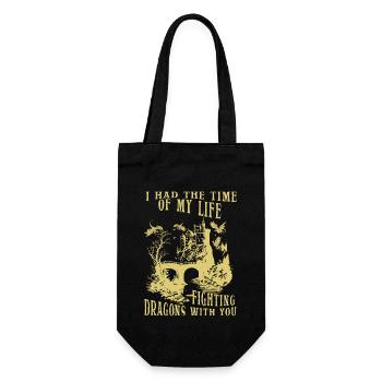 J’ai passé le meilleur moment de ma vie à combattre des dragons - Sac à bouteille - noir - Devant