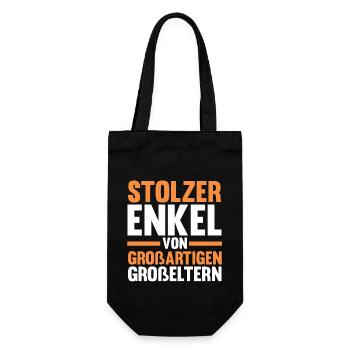 Opa Oma Enkelkind Enkel - Geschenkbeutel für Flaschen - Schwarz - Vorne