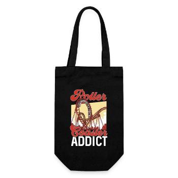 Roller Coaster Roller Coaster Amusement Park - Gift Bag for Bottles - black - Front