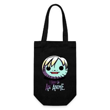 Cartoon Manga Creature, I Should Be an Anime - Gift Bag for Bottles - black - Front