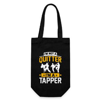 I'm not a quitter I'm a trapper - Geschenkbeutel für Flaschen - Schwarz - Vorne