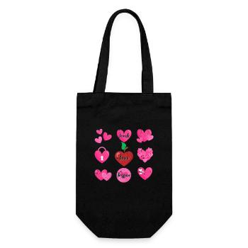 Teach Love Inspire Valentinstag Teaching Lover - Geschenkbeutel für Flaschen - Schwarz - Vorne