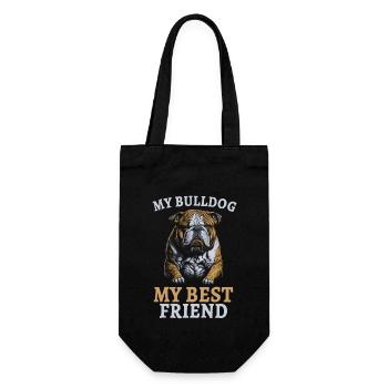 Bouledogue français Bouledogue anglais Amoureux des chiens Bouledogue - Sac à bouteille - noir - Devant