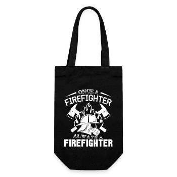 Once A Firefighter Always A Firefighter - Gift Bag for Bottles - black - Front