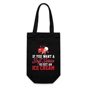 If You Want A Soft Serve Go Get Ice Cream Funny - Geschenkbeutel für Flaschen - Schwarz - Vorne