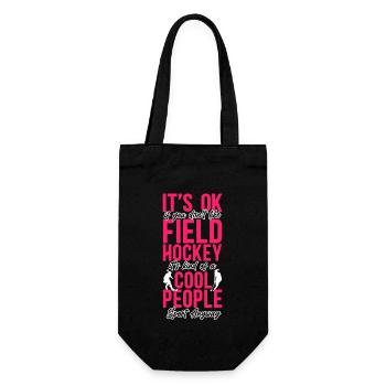 Field Hockey It's Ok If You Don't - Geschenkbeutel für Flaschen - Schwarz - Vorne