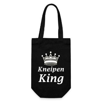 Kneipen King - Kneipentour - Saufen - Geschenkbeutel für Flaschen - Schwarz - Vorne