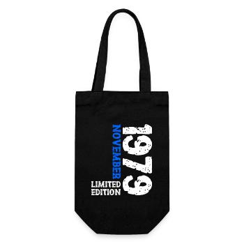 1979 November Limited Edition 44th Birthday Decoration - Gift Bag for Bottles - black - Front