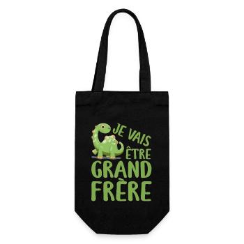 Je Vais être grand frère, Cadeau Grand Frère - Sac à bouteille - noir - Devant