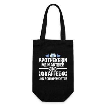 Apotheke Kaffee Pharmazie Mediziner Apothekerin - Geschenkbeutel für Flaschen - Schwarz - Vorne