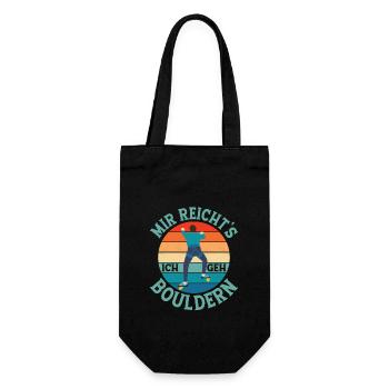 Mir Reicht's Ich Geh Bouldern Klettern Boulder - Geschenkbeutel für Flaschen - Schwarz - Vorne