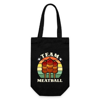 Team Meatball Retro Italian Cook Italian Foodies - Gift Bag for Bottles - black - Front