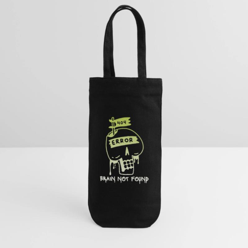 404-html error, Computer Nerd, No-Brain Spruch Geschenkbeutel für Flaschen