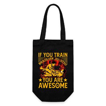 If you train Brazilian Jiu-Jitsu you are awesome - Gift Bag for Bottles - black - Front