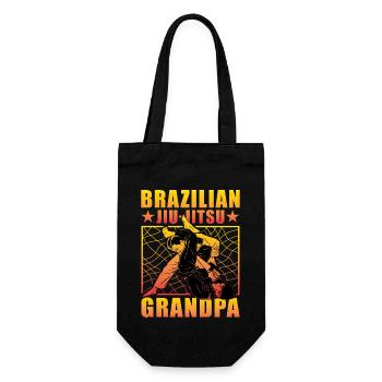Brazilian Jiu-Jitsu Grandpa - Gift Bag for Bottles - black - Front