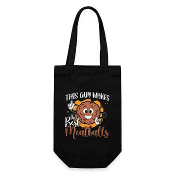 Meatballs This Guy Makes The Best Italian Food - Gift Bag for Bottles - black - Front