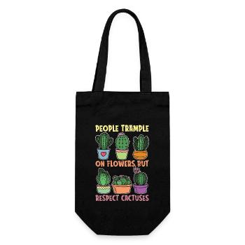 Personnes succulentes piétinent sur les fleurs mais les cactus - Sac à bouteille - noir - Devant