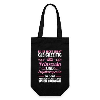 Ergotherapie Ergotherapeutin - Geschenkbeutel für Flaschen - Schwarz - Vorne