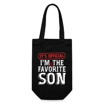 Its Official Im The Favorite Son - Gift Bag for Bottles - black - Front