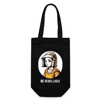 Sei ein rebellischer Rebell - Geschenkbeutel für Flaschen - Schwarz - Vorne