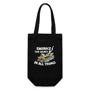 Smudge Sage Feather Spiritual Witchcraft Meditate - Gift Bag for Bottles - black - Front
