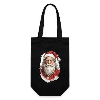 Père Noël magique Vintage Design de Noël - Sac à bouteille - noir - Devant