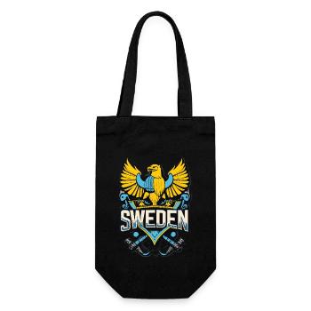 Pride of Sweden - Our Heroic Coat of Arms - Gift Bag for Bottles - black - Front