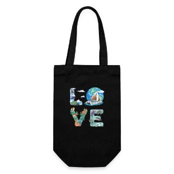 Catamaran Boat Sailboat Sailing Sailor - Gift Bag for Bottles - black - Front