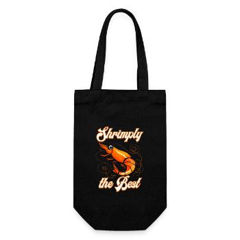 Lustiges Garnelen Essen Shrimp Design für - Geschenkbeutel für Flaschen - Schwarz - Vorne