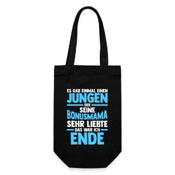 Stiefmutter Stiefmama Bonusmama Stiefsohn - Geschenkbeutel für Flaschen - Schwarz - Vorne