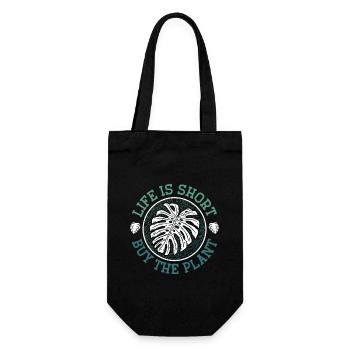 Botany Life Is Short Buy The Plant Horticulture - Gift Bag for Bottles - black - Front