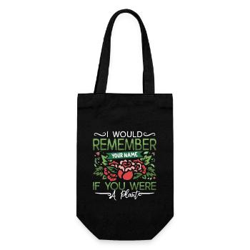 Botany I Would Remember Your Name If Indoor Plants - Gift Bag for Bottles - black - Front