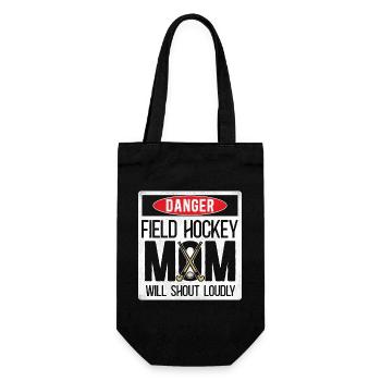 Field Hockey Mom Danger Field - Geschenkbeutel für Flaschen - Schwarz - Vorne