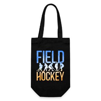 Field Hockey Watercolor Field - Gift Bag for Bottles - black - Front