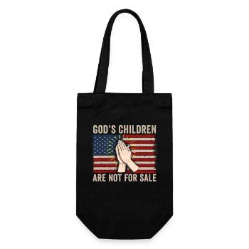 God's Children Are Not For Sale Christian Children - Gift Bag for Bottles - black - Front