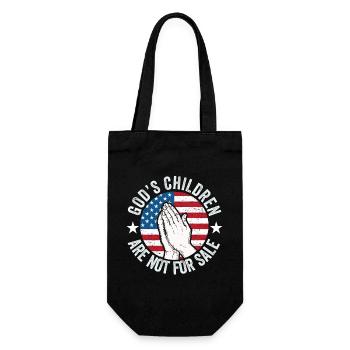God's Children Are Not For Sale Christian Children - Gift Bag for Bottles - black - Front