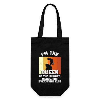 Queen Of The Laundry, Dishes And Everthing Else - Gift Bag for Bottles - black - Front